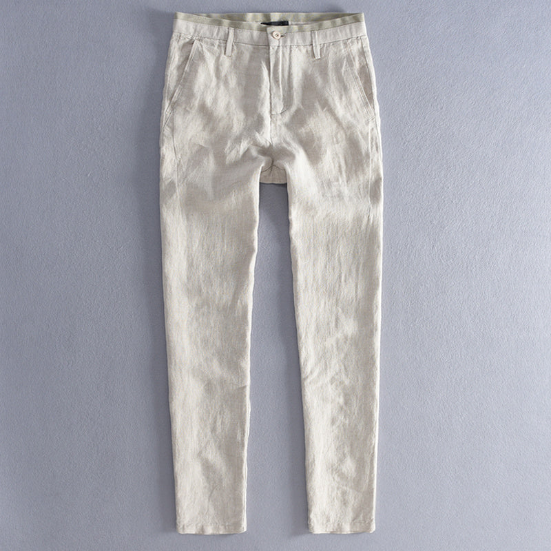 Atmungsaktive Herrenhose aus Baumwolle & Leinen – Lässig & Bequem