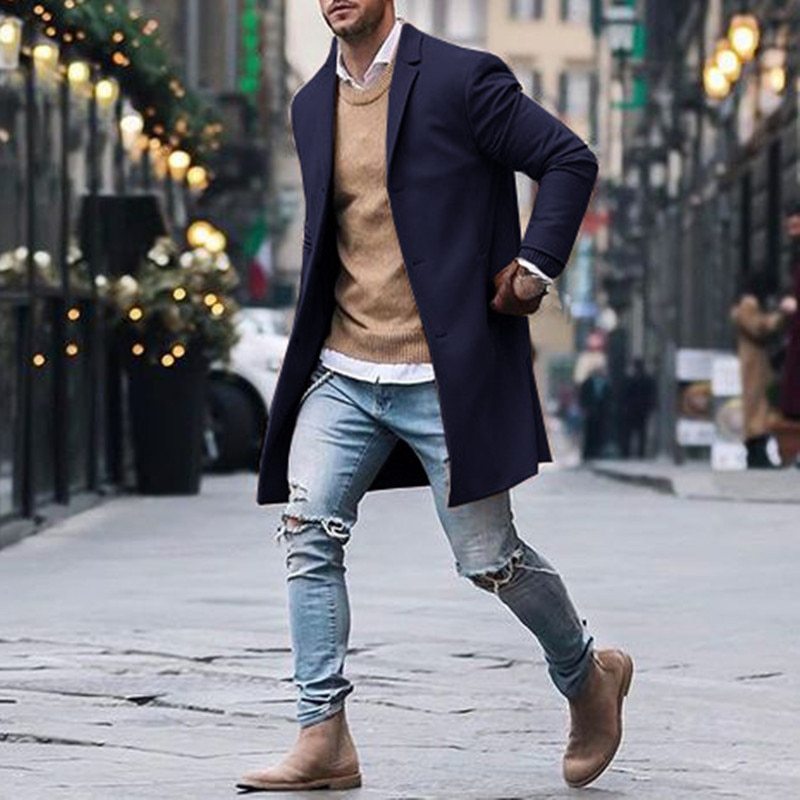 Klassischer Herren Trenchcoat – Eleganz trifft auf modernen Slim-Fit