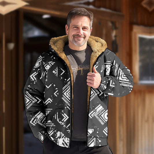 Fleece-lined Thickened Winter Clothes Cotton-padded Coat Jacket Men Mein Shop
