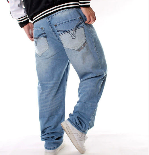 European And American Hip-hop Jeans Men's Casual Loose Pants Plus Size Mein Shop