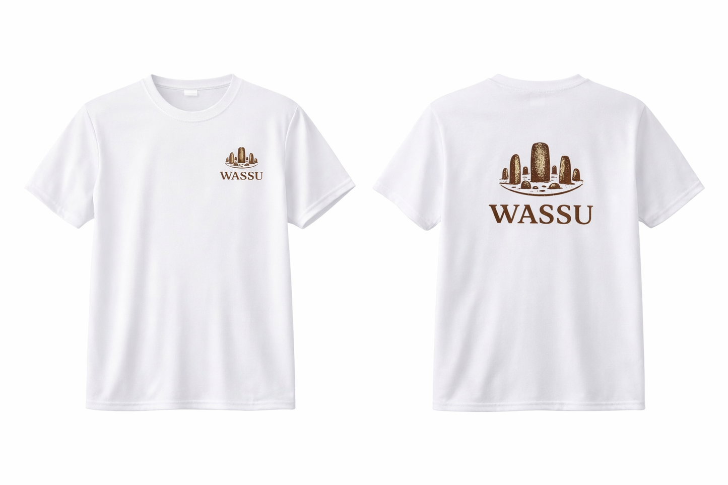WASSU Stone Circle Summer T-Shirt – Minimal Front Logo & Back Graphic Wassu