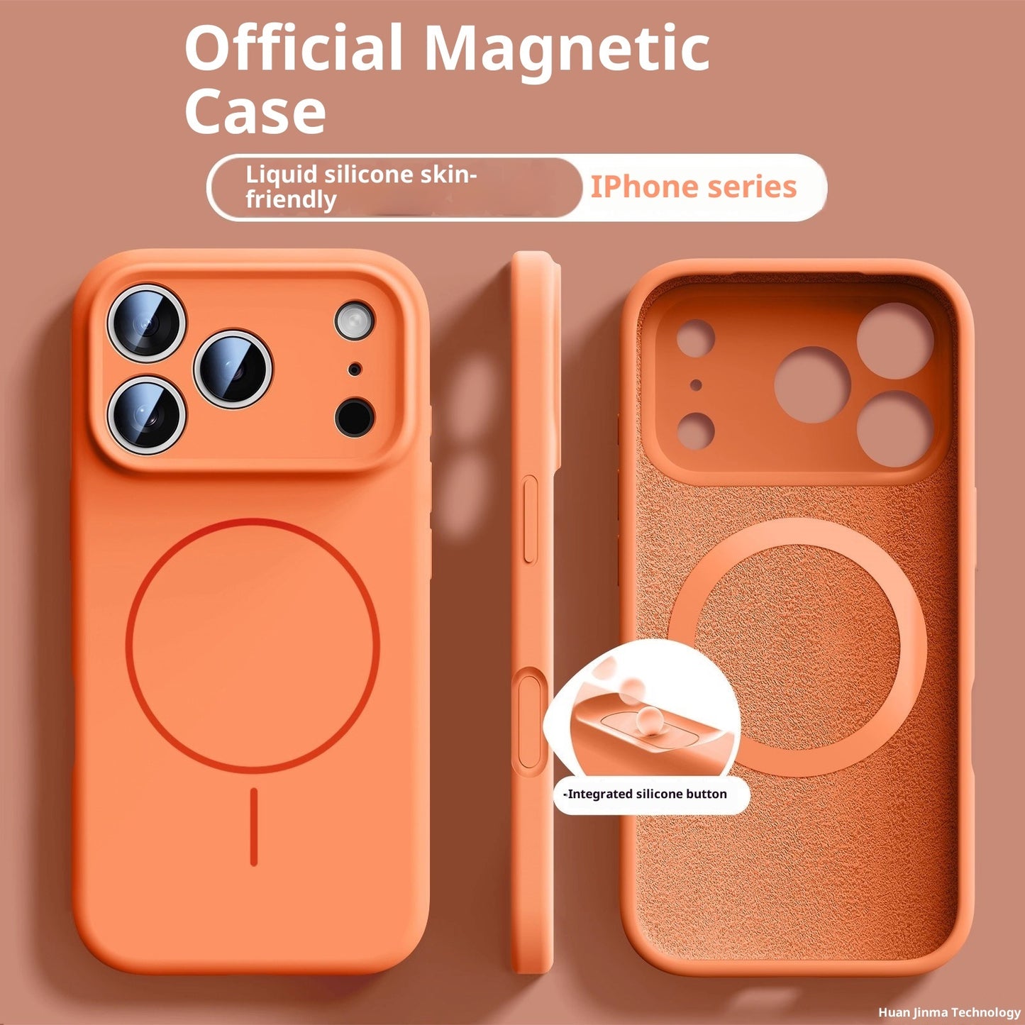 Applicable To 17 Fine Circle Magnetic Phone Case Liquid Silicone Mein Shop