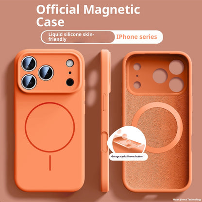 Applicable To 17 Fine Circle Magnetic Phone Case Liquid Silicone Mein Shop