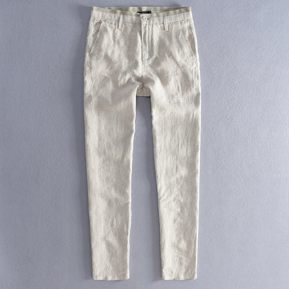 Atmungsaktive Herrenhose aus Baumwolle & Leinen – Lässig & Bequem