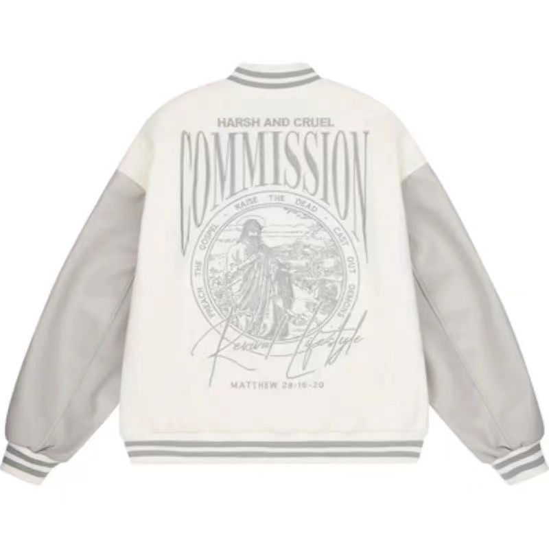 Herren Baseballjacke – Besticktes Design & Lässiger Schnitt