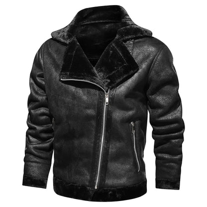 Retro Winter Herrenjacke in Wildleder-Optik – Stilvoll & Warm