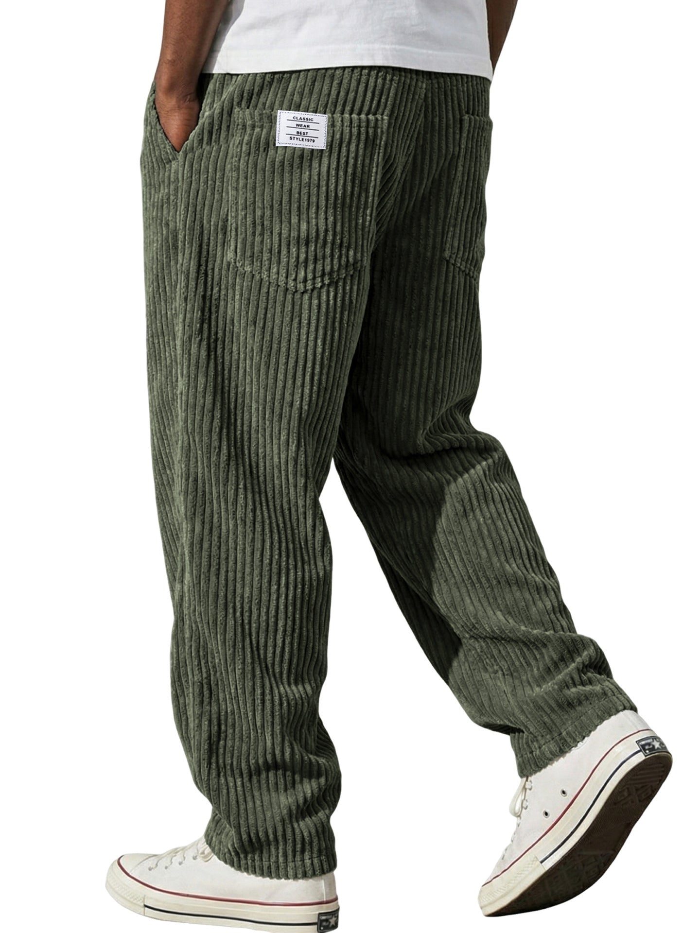 Men's Retro Corduroy Loose Straight-Leg Pants Mein Shop