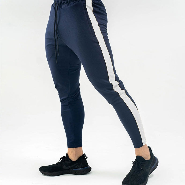 Muscle Age Brothers Autumn And Winter New Color Matching Sports Fitness Trousers Men'S Running Training Suit Mein Shop