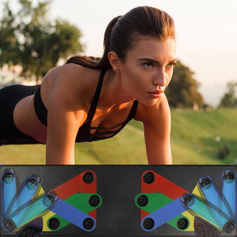 Push Up Rack Edge 9 in 1 Body Building Exercise Fitness Tools Women Men Push-Up Display Shelves and Raisers For GYM Training Body drop shipping Mein Shop