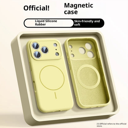 Applicable To 17 Fine Circle Magnetic Phone Case Liquid Silicone Mein Shop