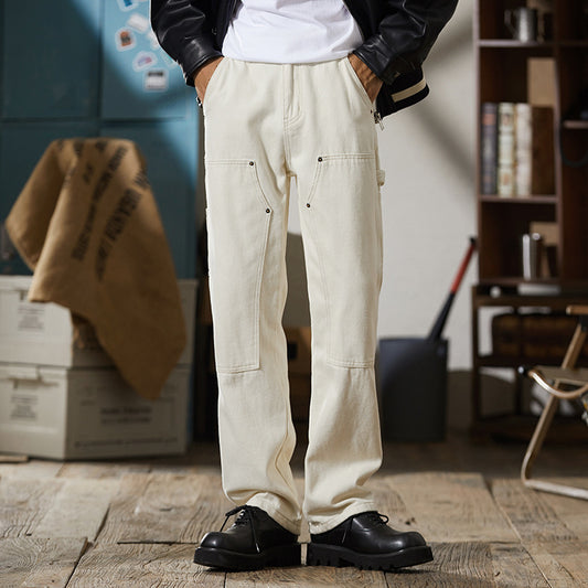 Klassische Herren Jeans – Weiß, Gerade & Zeitlos