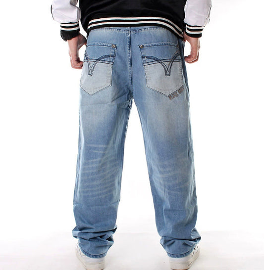 European And American Hip-hop Jeans Men's Casual Loose Pants Plus Size Mein Shop