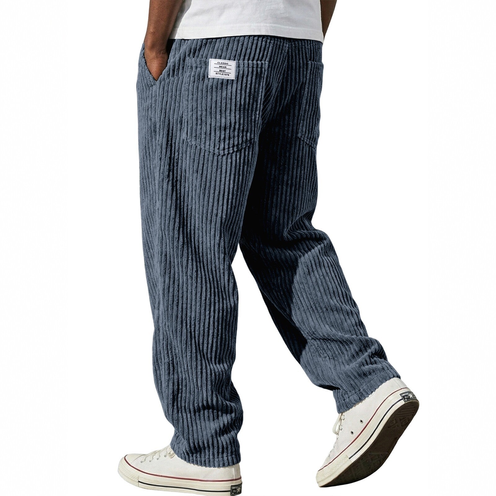 Men's Retro Corduroy Loose Straight-Leg Pants Mein Shop