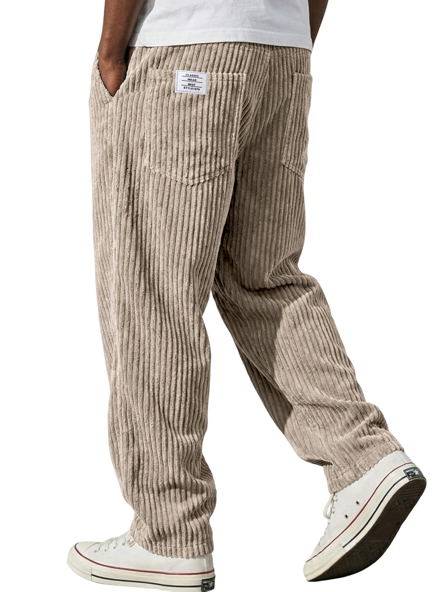 Men's Retro Corduroy Loose Straight-Leg Pants Mein Shop