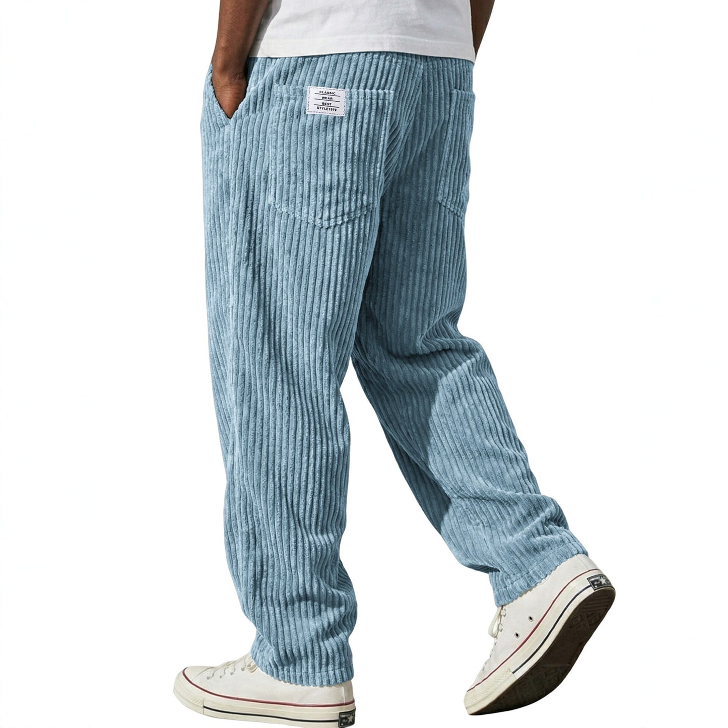Men's Retro Corduroy Loose Straight-Leg Pants Mein Shop