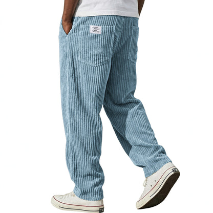 Men's Retro Corduroy Loose Straight-Leg Pants Mein Shop