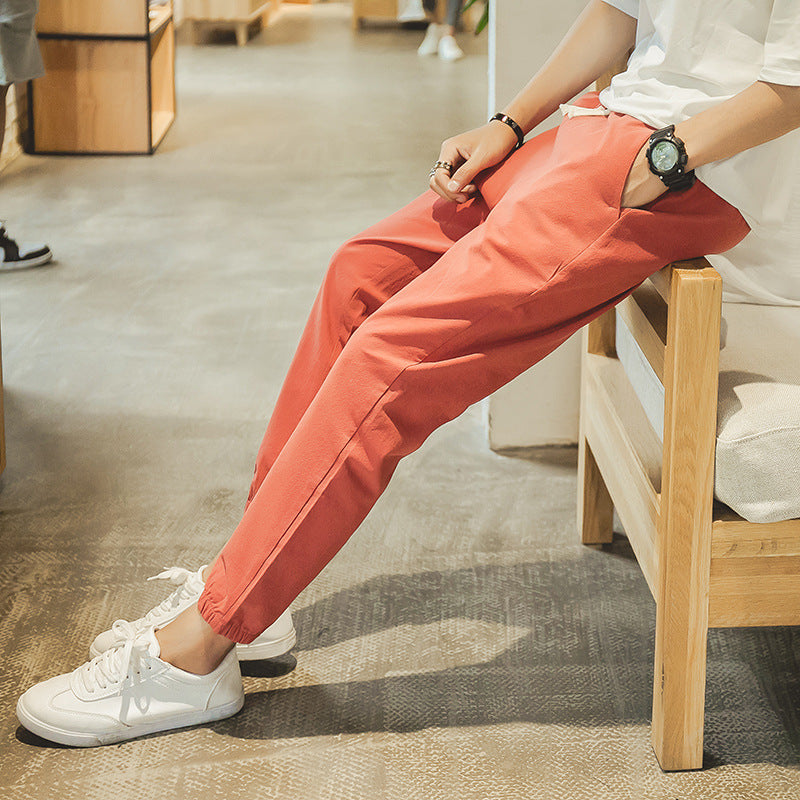 Casual Cropped Pants aus Baumwolle & Leinen – Lässiger Sommer-Style für Herren