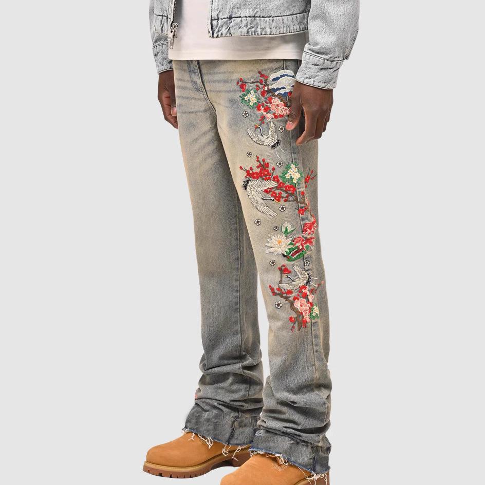Men's Straight-Leg Denim Pants, European And American Street Style Mein Shop