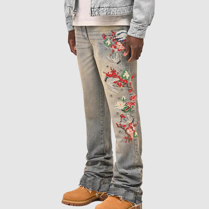 Men's Straight-Leg Denim Pants, European And American Street Style Mein Shop