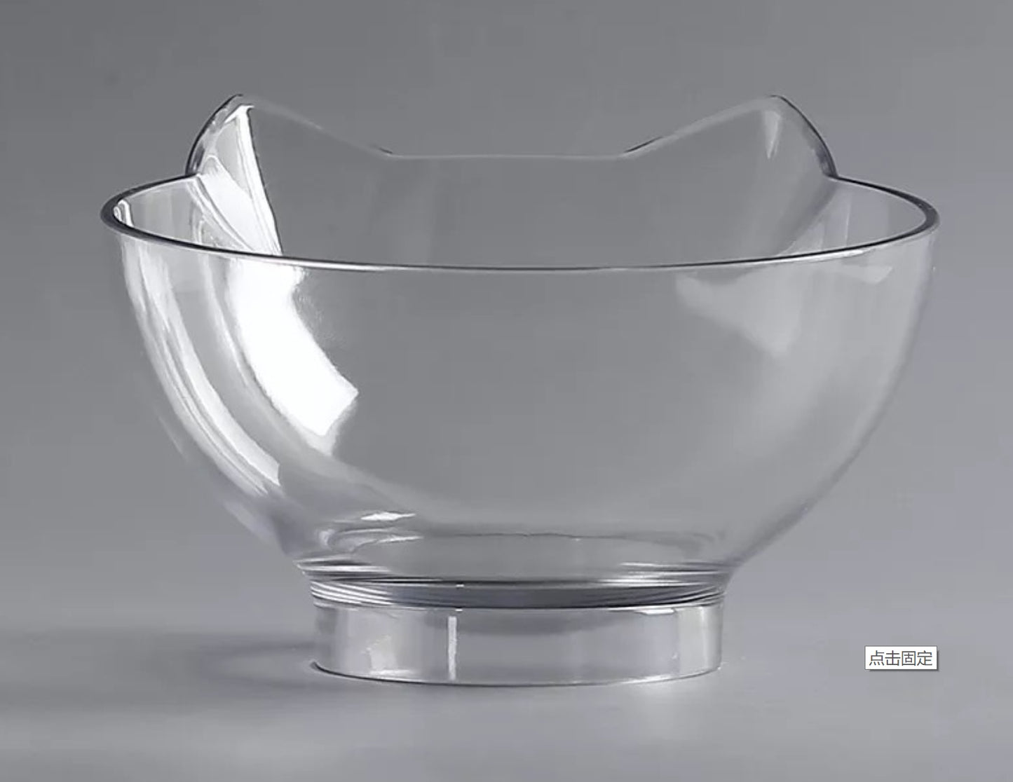 New Inclined Food Cat Ear Oblique Mouth Transparent Single Pet Bowl Mein Shop
