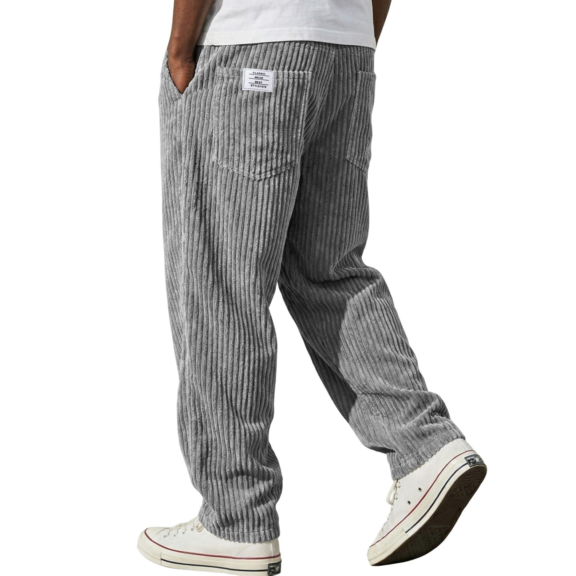 Men's Retro Corduroy Loose Straight-Leg Pants Mein Shop