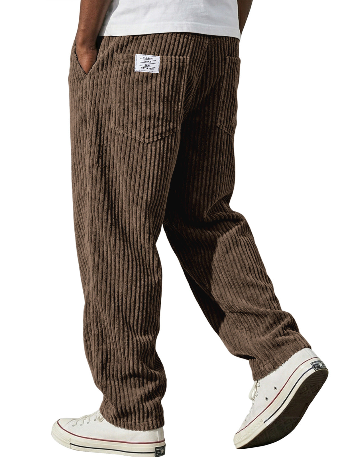 Men's Retro Corduroy Loose Straight-Leg Pants Mein Shop