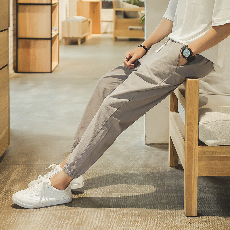 Casual Cropped Pants aus Baumwolle & Leinen – Lässiger Sommer-Style für Herren
