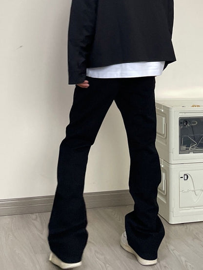 Zipper Design Jeans For Men With Straight Sleeves Mein Shop