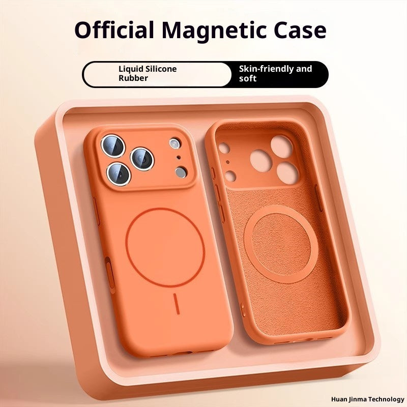 Applicable To 17 Fine Circle Magnetic Phone Case Liquid Silicone Mein Shop