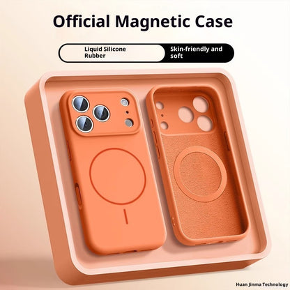 Applicable To 17 Fine Circle Magnetic Phone Case Liquid Silicone Mein Shop