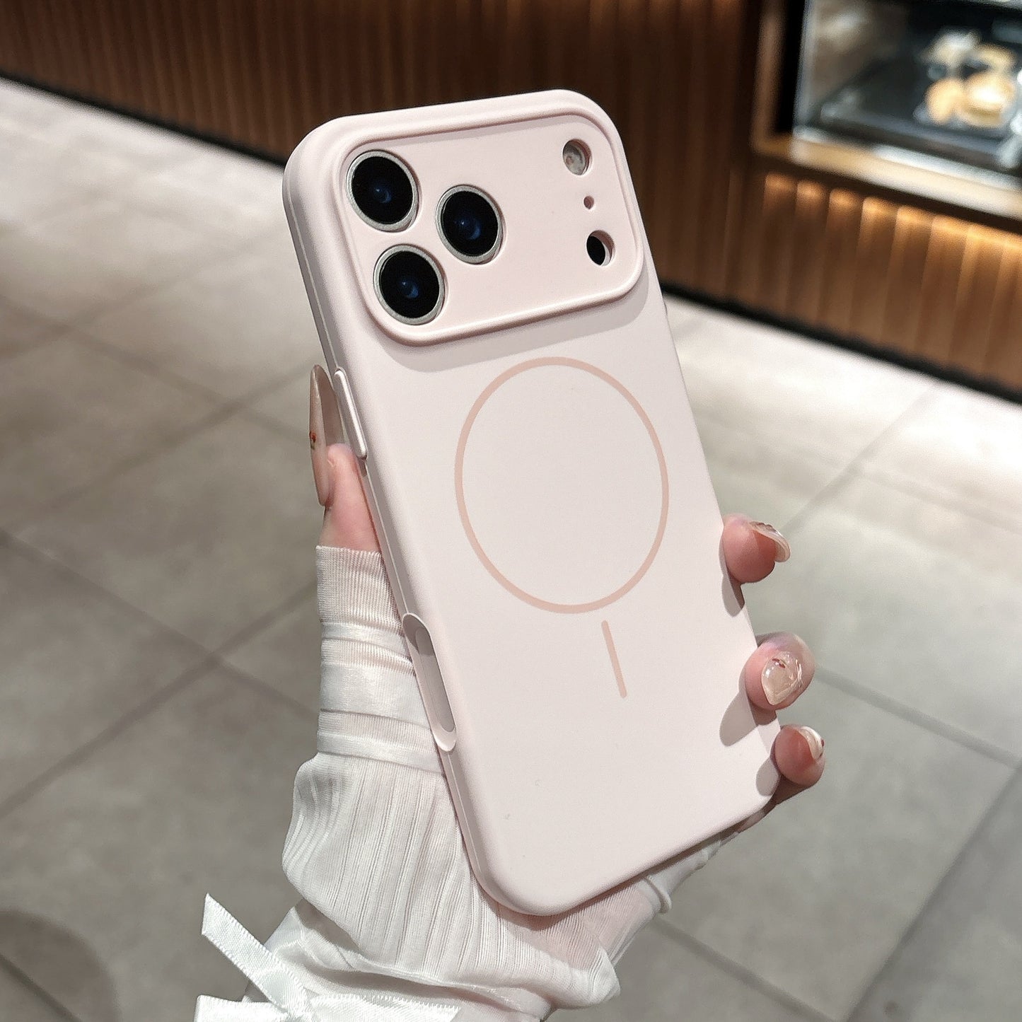 Applicable To 17 Fine Circle Magnetic Phone Case Liquid Silicone Mein Shop