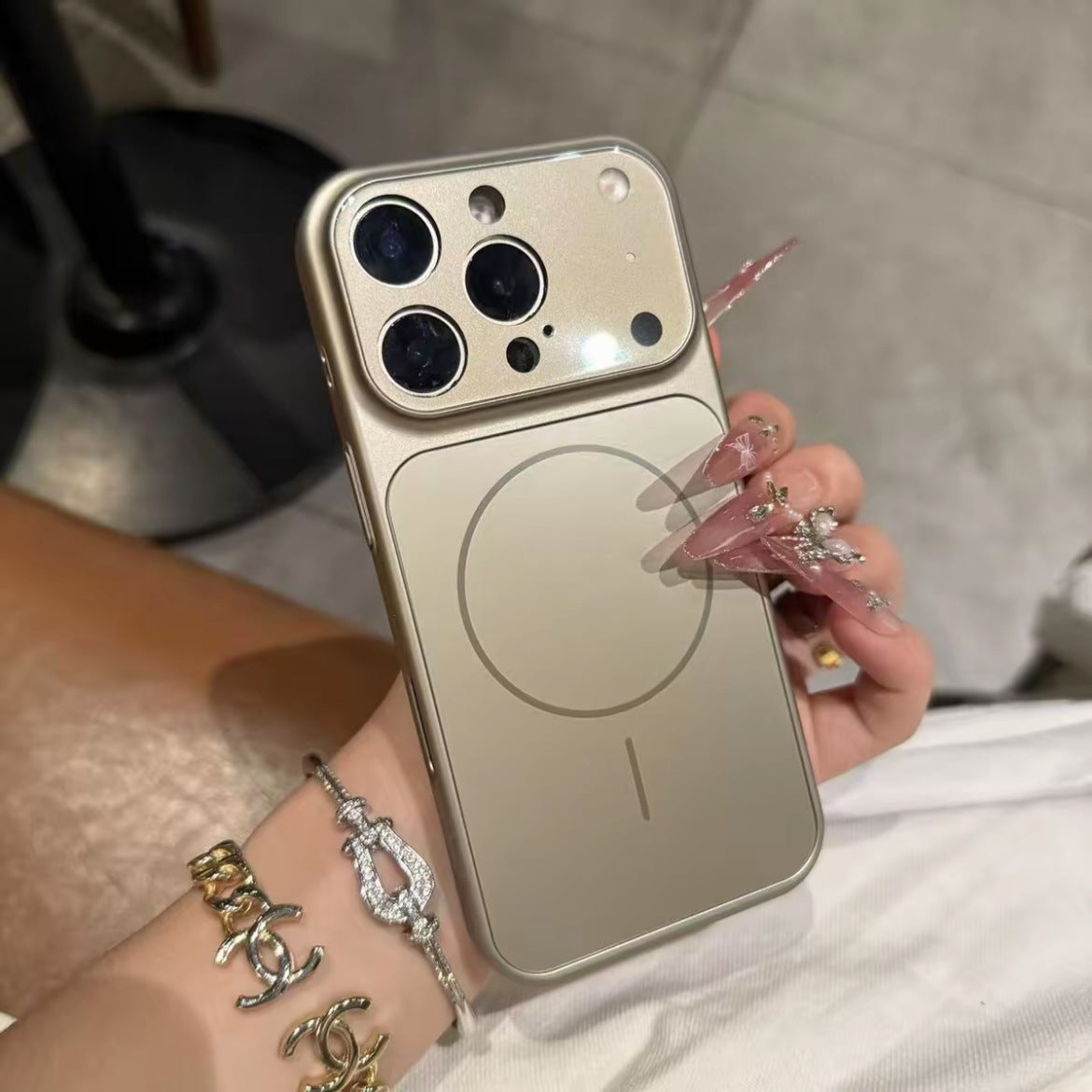 Magnetic Phone Case, MagSafe Case, iPhone Protective Case, Nano Frosted Glass Case, Wireless Charging Case, Armor Phone Cover, Solid Color Phone Case, iPhone Pro Max Case, Slim Magnetic Case