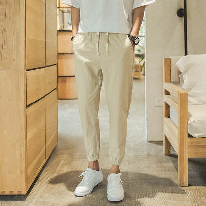 Casual Cropped Pants aus Baumwolle & Leinen – Lässiger Sommer-Style für Herren