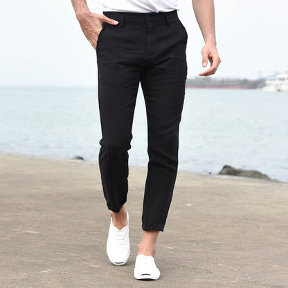 Atmungsaktive Herrenhose aus Baumwolle & Leinen – Lässig & Bequem