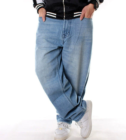 European And American Hip-hop Jeans Men's Casual Loose Pants Plus Size Mein Shop
