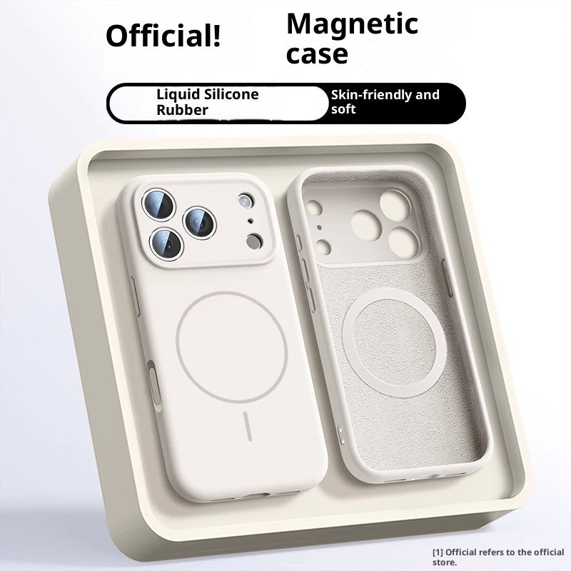 Applicable To 17 Fine Circle Magnetic Phone Case Liquid Silicone Mein Shop