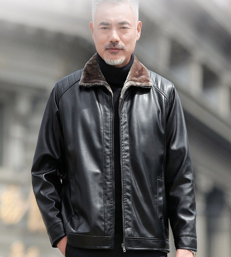 Winter Kunstleder Herrenjacke – Dein perfekter Begleiter für kalte Tage! ❄️🧥