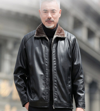 Winter Kunstleder Herrenjacke – Dein perfekter Begleiter für kalte Tage! ❄️🧥
