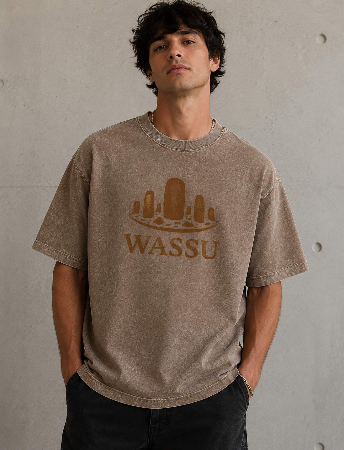 WASSU Vintage Washed Oversized T-Shirt Wassu