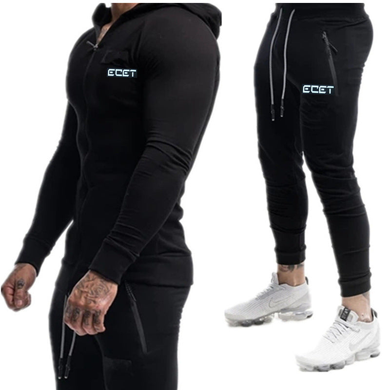 Muscle Autumn Winter Fitness Outdoor Training Jacket Pants Set Mein Shop