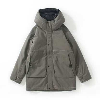 Herren Daunenjacke mit Kapuze – Lang & Wärmend