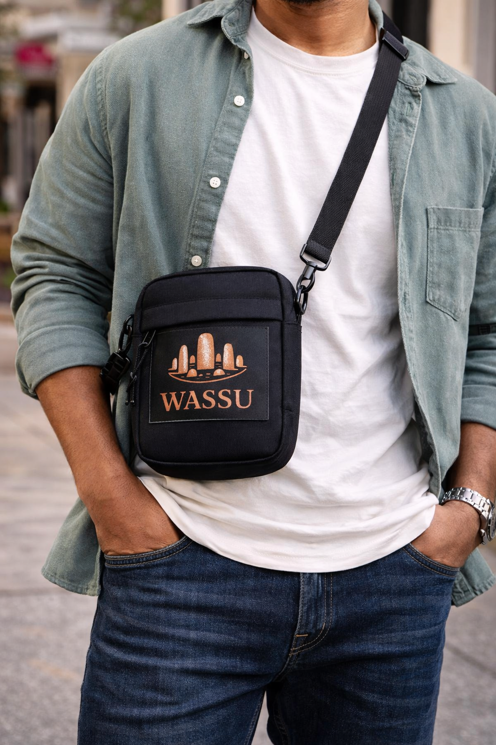 WASSU Urban Crossbody Bag  Minimal Street Essentials Wassu