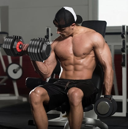 Adjustable Dumbbell Set, 10 In 1 Free Dumbbell For Men And Women, Black Dumbbell For Home Gym, Full Body Workout Fitness, Fast Adjust By Turning Handle 10 Gears55 LB Mein Shop