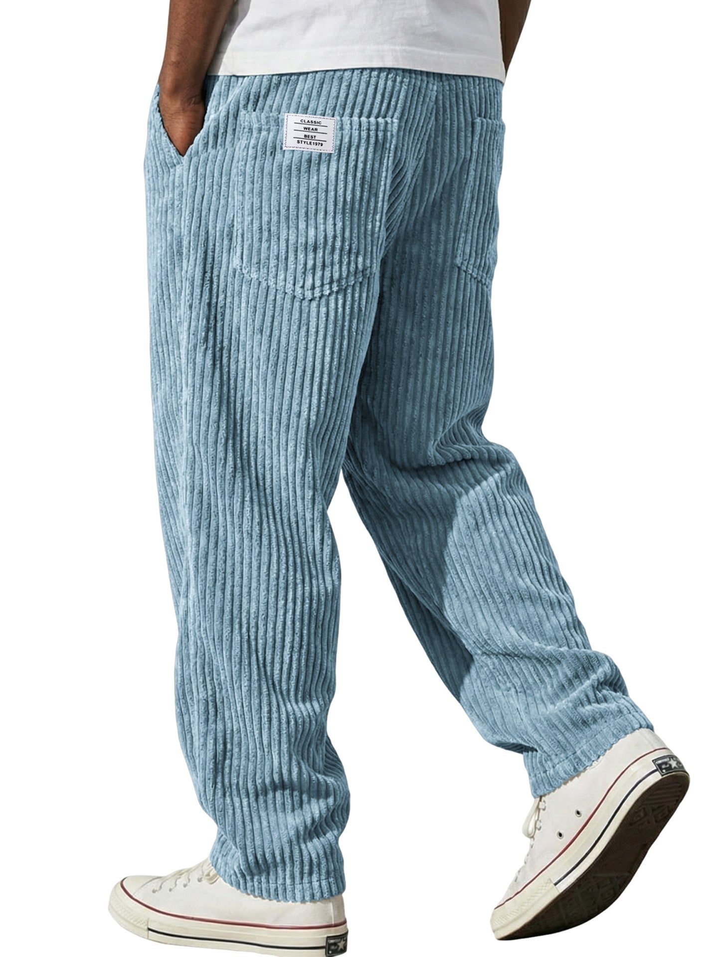 Men's Retro Corduroy Loose Straight-Leg Pants Mein Shop