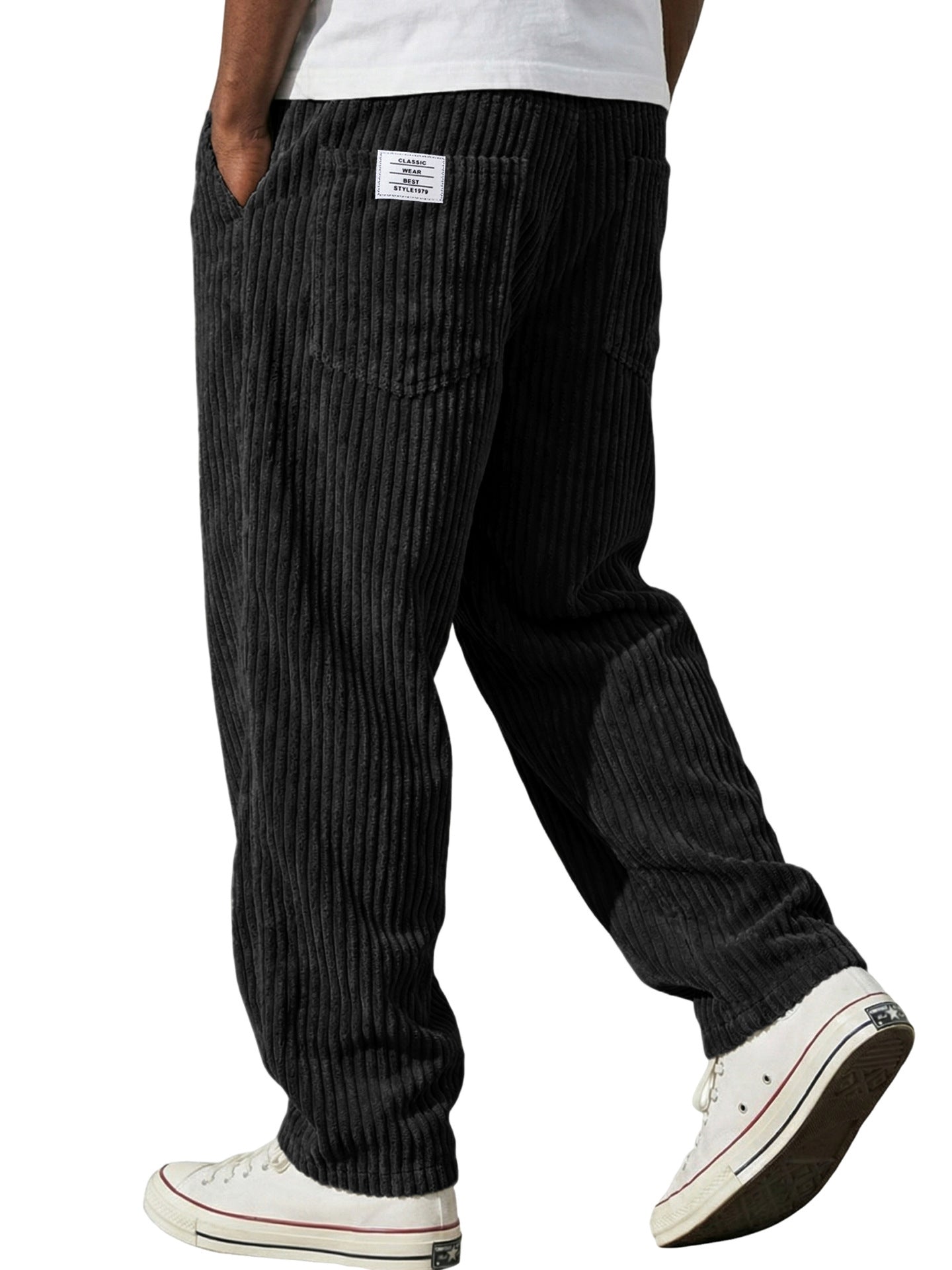 Men's Retro Corduroy Loose Straight-Leg Pants Mein Shop
