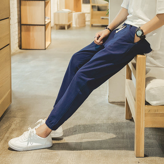 Casual Cropped Pants aus Baumwolle & Leinen – Lässiger Sommer-Style für Herren