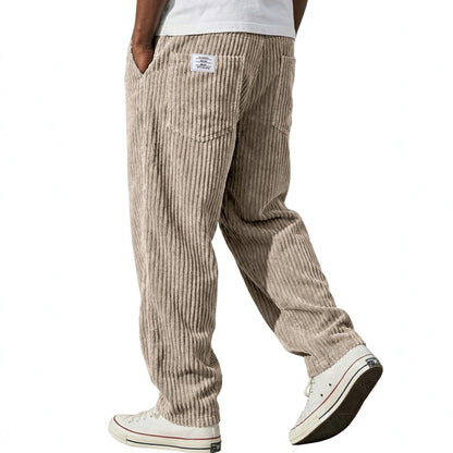 Men's Retro Corduroy Loose Straight-Leg Pants Mein Shop