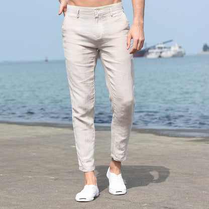 Atmungsaktive Herrenhose aus Baumwolle & Leinen – Lässig & Bequem