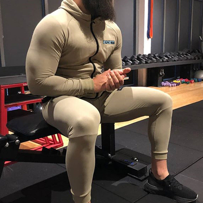Muscle Autumn Winter Fitness Outdoor Training Jacket Pants Set Mein Shop