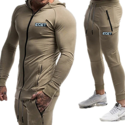 Muscle Autumn Winter Fitness Outdoor Training Jacket Pants Set Mein Shop